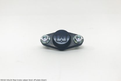 9001B Rear brake caliper block off plate (black)