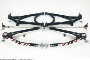 HONDA TRX450R FRONT ARMS, for 2006-2014 spindles, cross country (gloss black)
