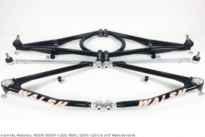 A-arm kits, Motocross, 450SXF, 505SXF +.25,0, 450XC, 525XC +2,0 () & 14.5 Metric tie rod kit