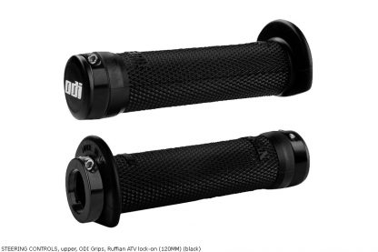 STEERING CONTROLS, upper, ODI Grips, Ruffian ATV lock-on (120MM) (black)