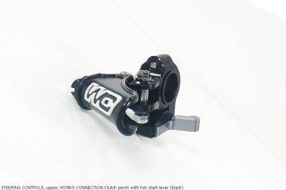 STEERING CONTROLS, upper, WORKS CONNECTION Clutch perch with hot start lever (black)