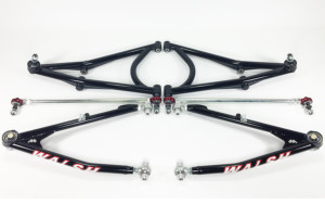 HONDA TRX450R FRONT ARMS, for 2004-2005 spindles, motocross (gloss black)