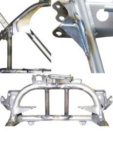 WALSH YFZ450 Gusset kit (installed)