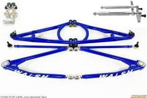 YFZ450R FRONT A-ARMS, stock replacement (blue)